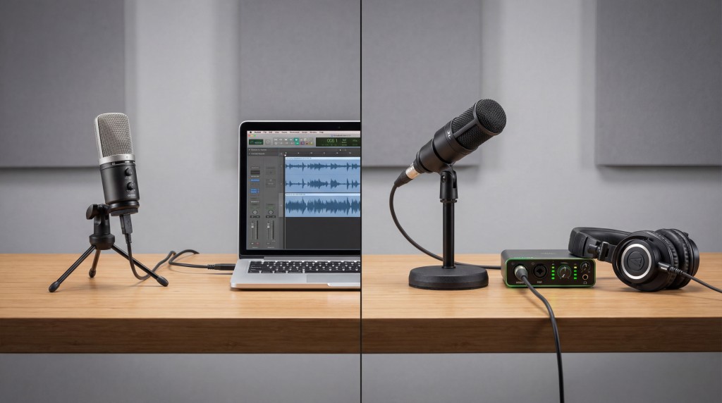 USB vs XLR Microphones for Rap Vocals: An Honest Guide for Independent Rappers 4 USB vs XLR microphones for rap vocals in a home studio setup for independent rappers